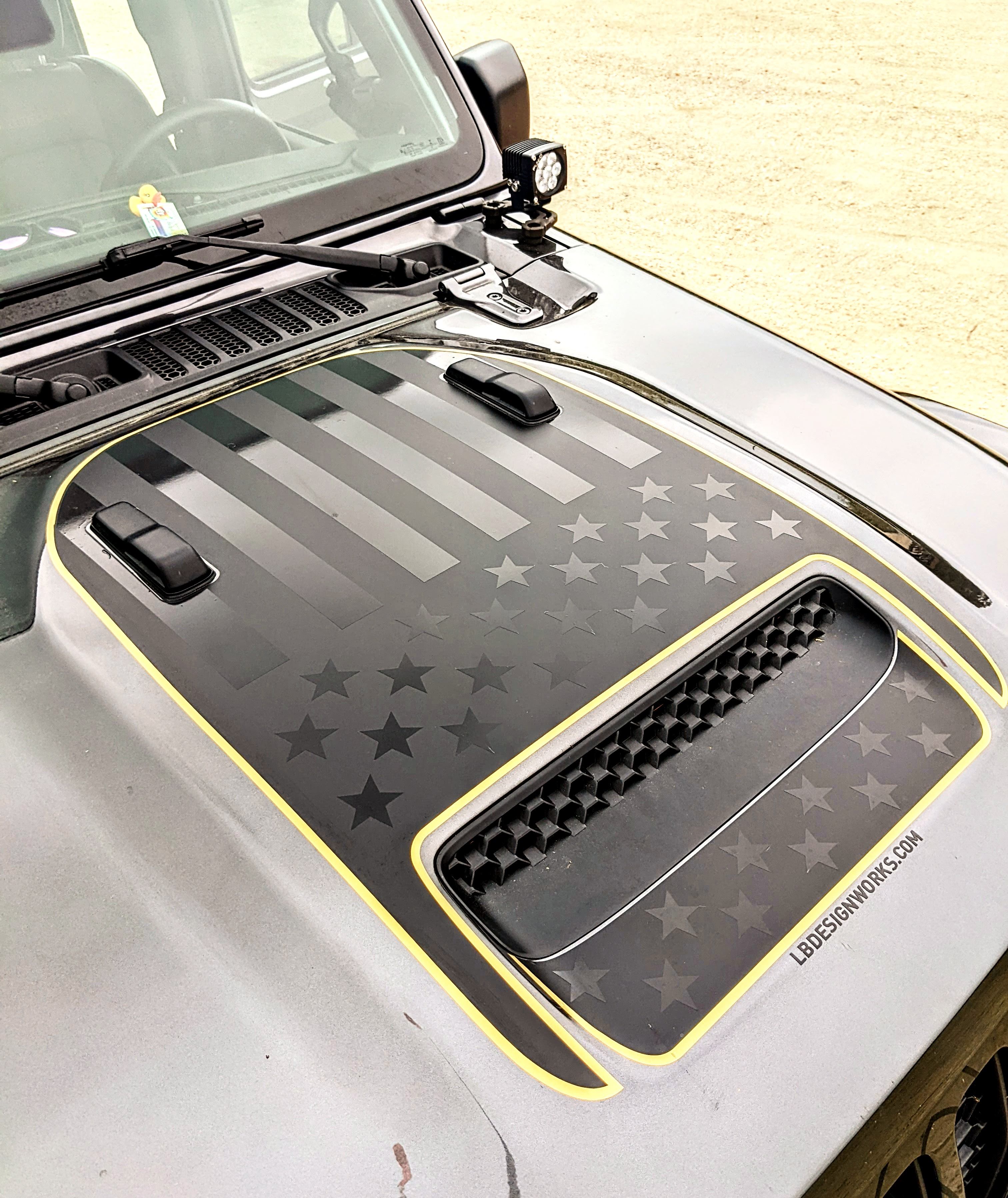Jeep Emblem Overlay Decals - American Flag - Foto 4