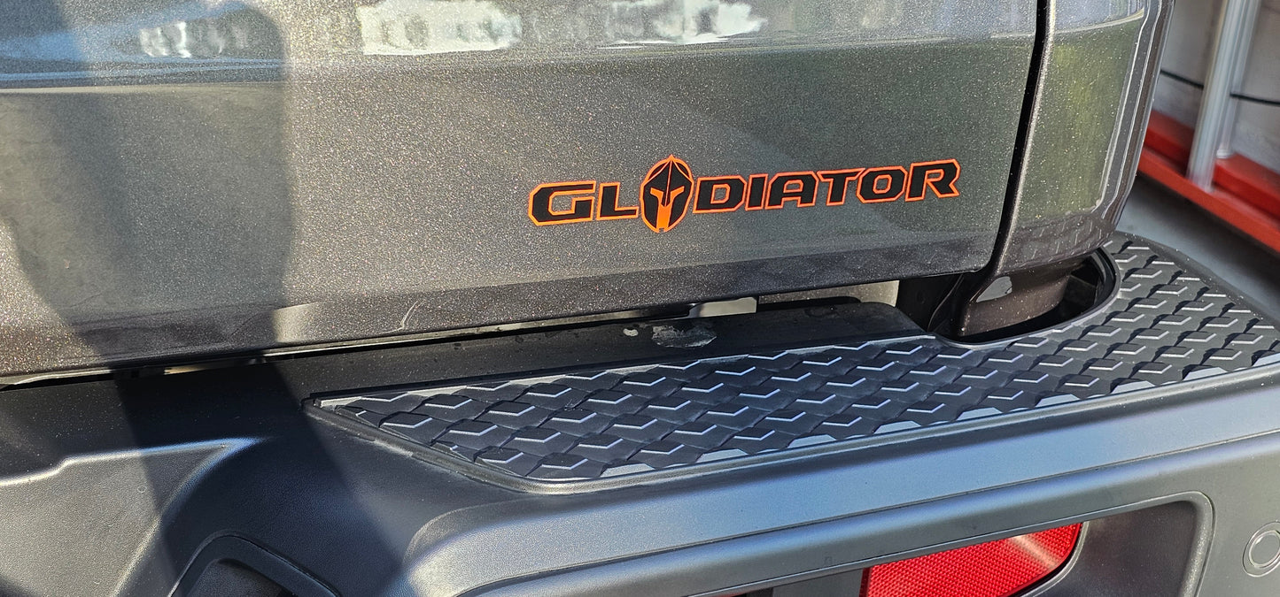 Gladiator Color Line Logo Badge Blackout 2-Layer Decal- Fits Jeep Gladiator Decal-Pair