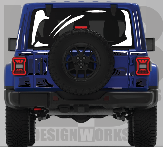 Jeep Wrangler JL: Comic Style Cel Shading Sketch Graphics Kit