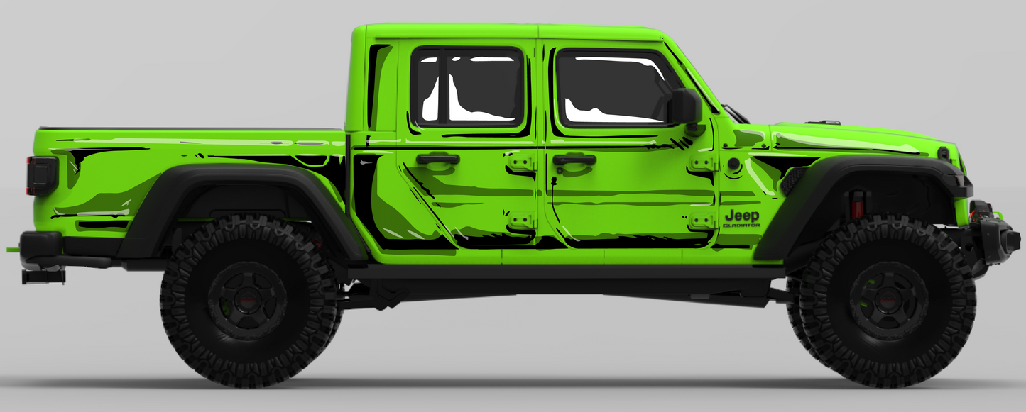 Jeep Gladiator: Comic Style Cel Shading Graphics Kit
