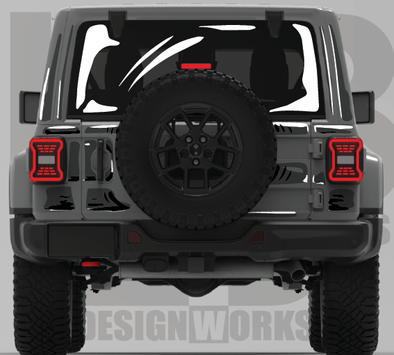 Jeep Wrangler JL: Comic Style Cel Shading Sketch Graphics Kit