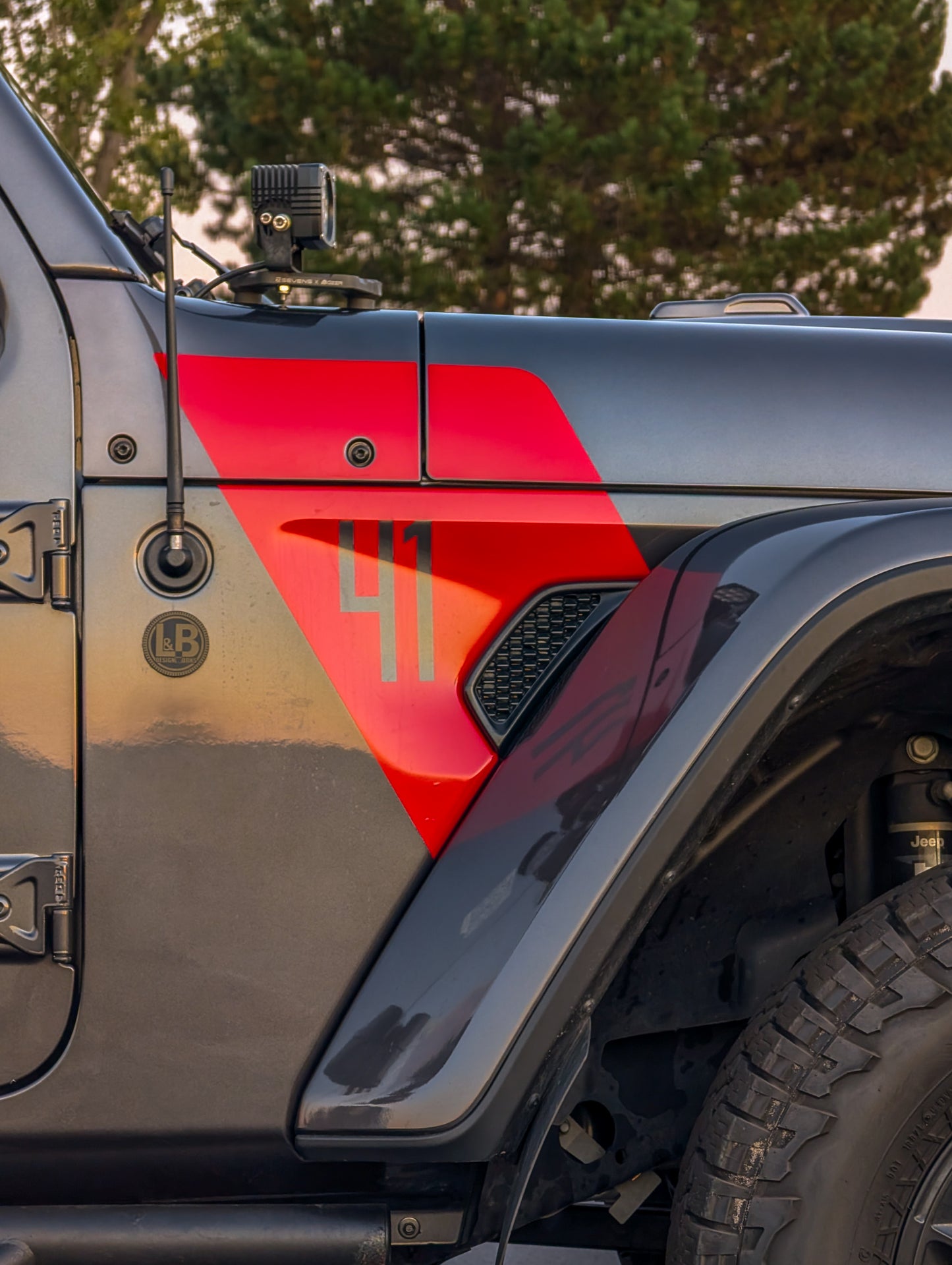 Jeep Gladiator Jurassic JP Decal Set- Dinosaur - fits Jeep Gladiator