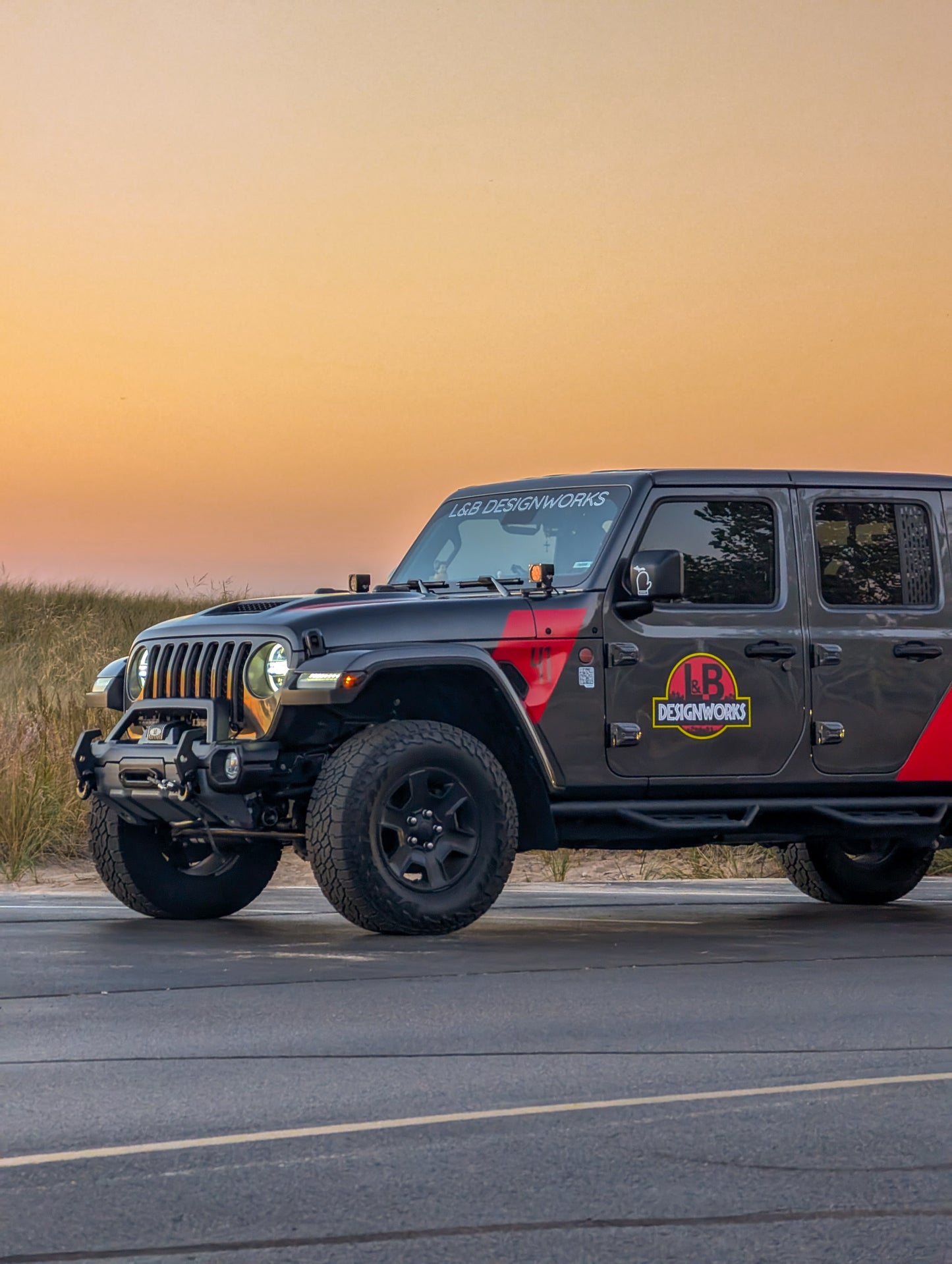 Jeep Gladiator Jurassic JP Decal Set- Dinosaur - fits Jeep Gladiator