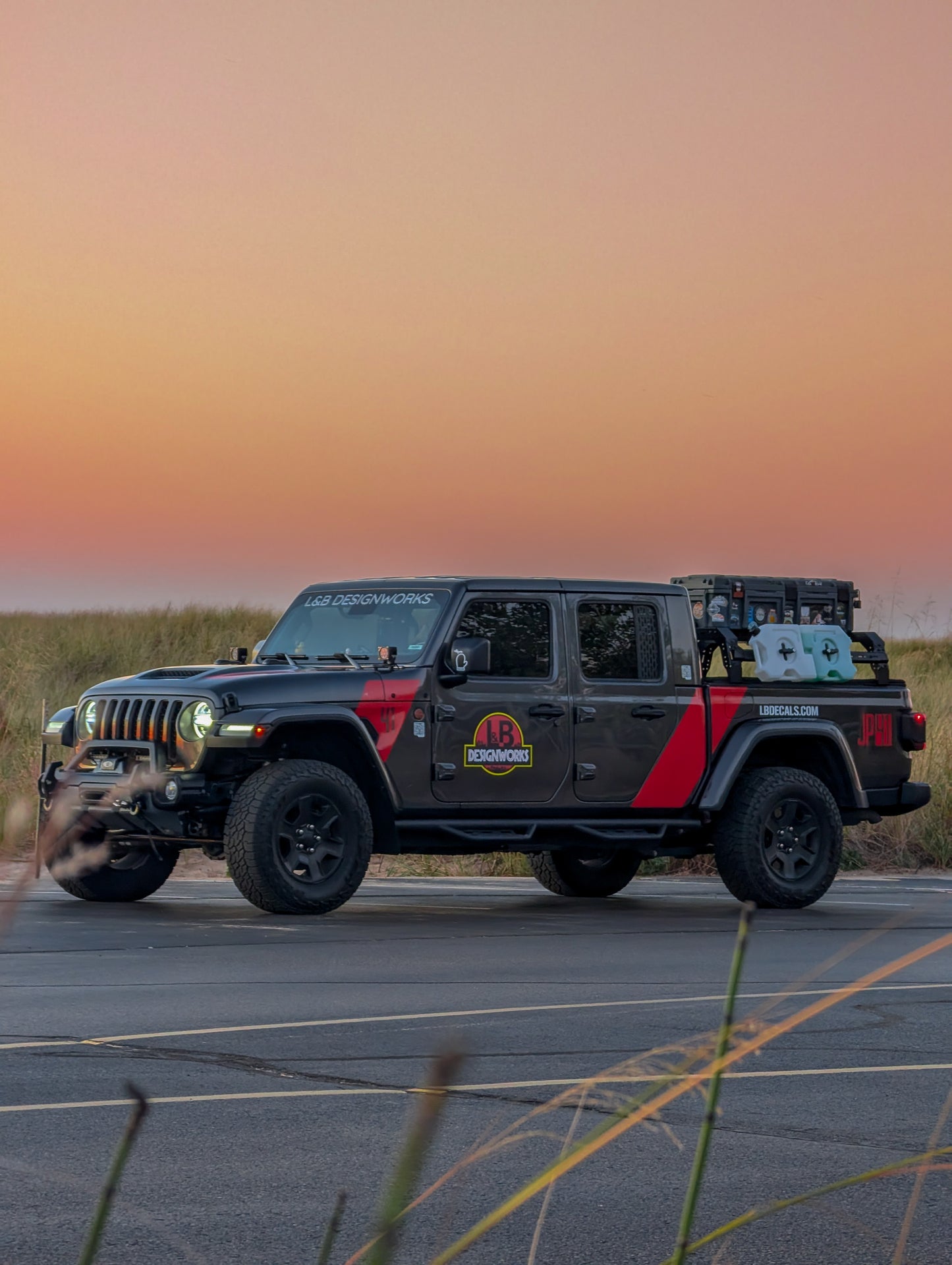 Jeep Gladiator Jurassic JP Decal Set- Dinosaur - fits Jeep Gladiator