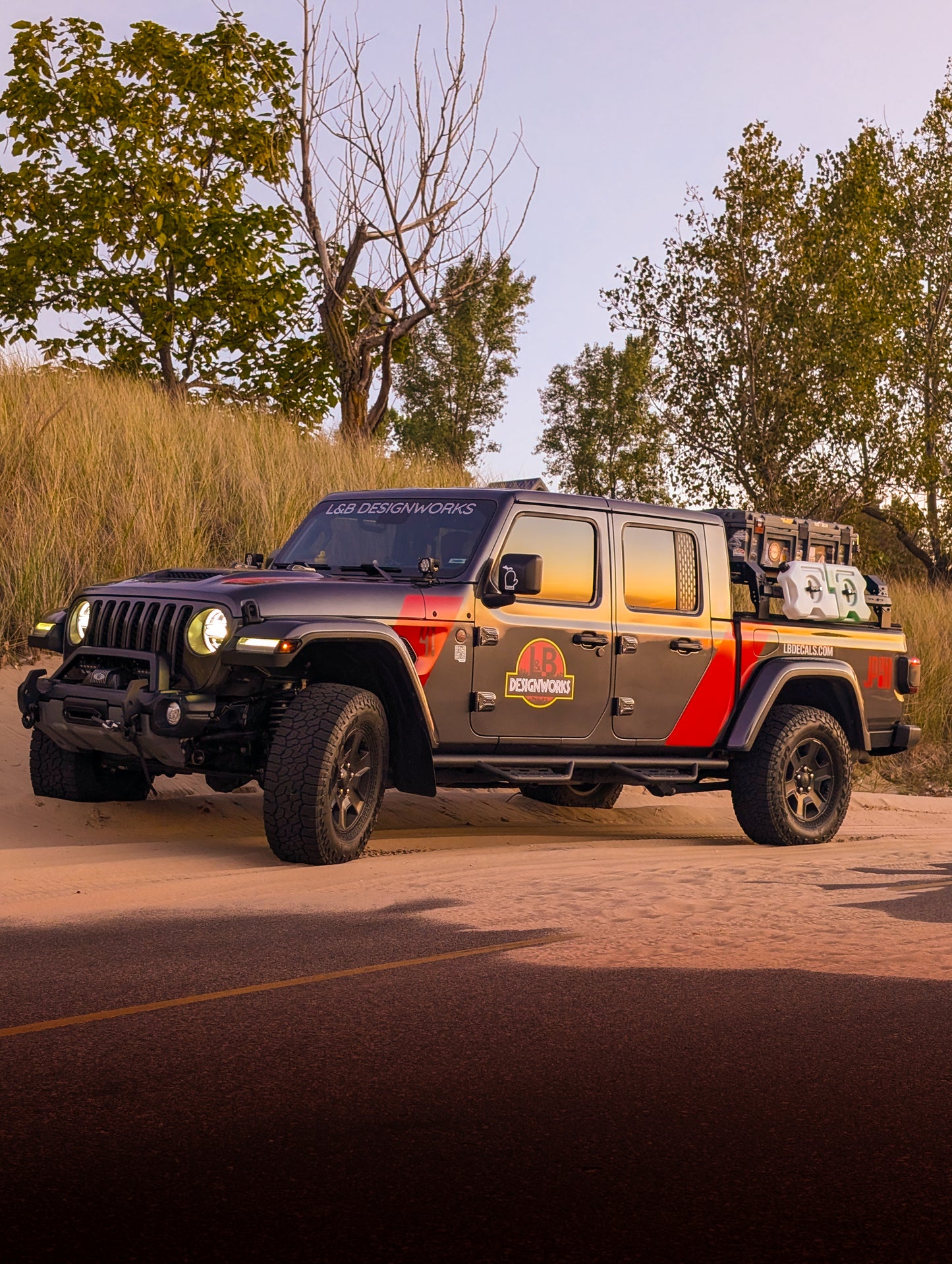 Jeep Gladiator Jurassic JP Decal Set- Dinosaur - fits Jeep Gladiator