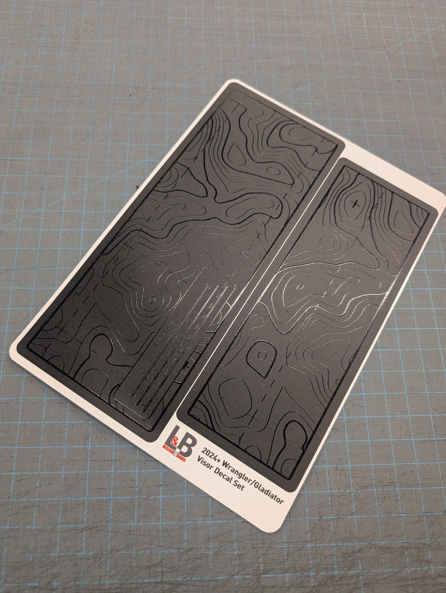 Printed Topographical Warning Label Decal Set-Pair- fits Wrangler JL & Jeep Gladiator JT up to 2023