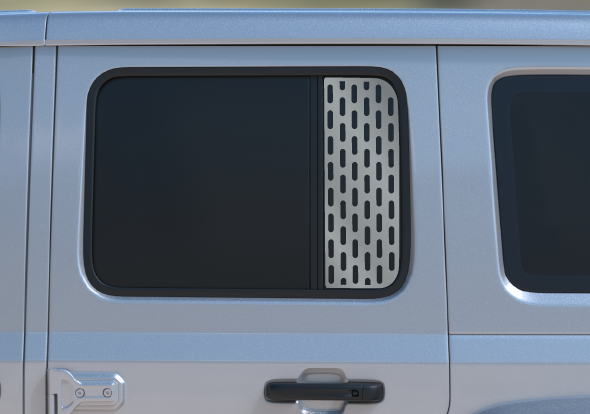 Perforated Window Design Decal- Fits Jeep Wrangler & Gladiator Window Decal Pair