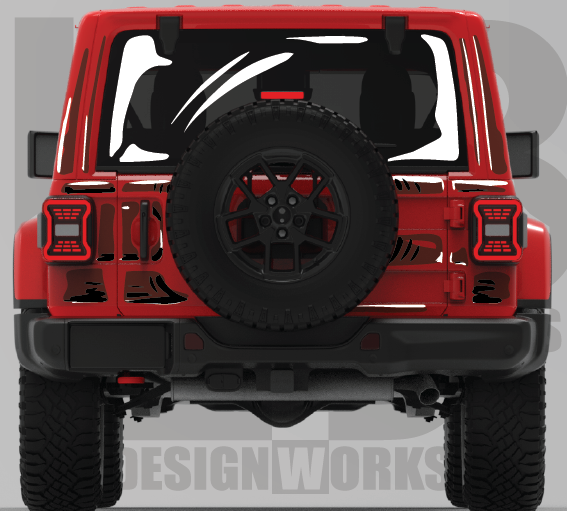 Jeep Wrangler JL: Comic Style Cel Shading Sketch Graphics Kit