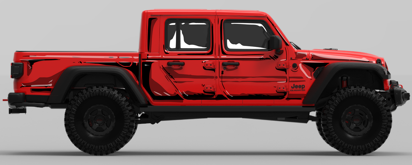 Jeep Gladiator: Comic Style Cel Shading Graphics Kit