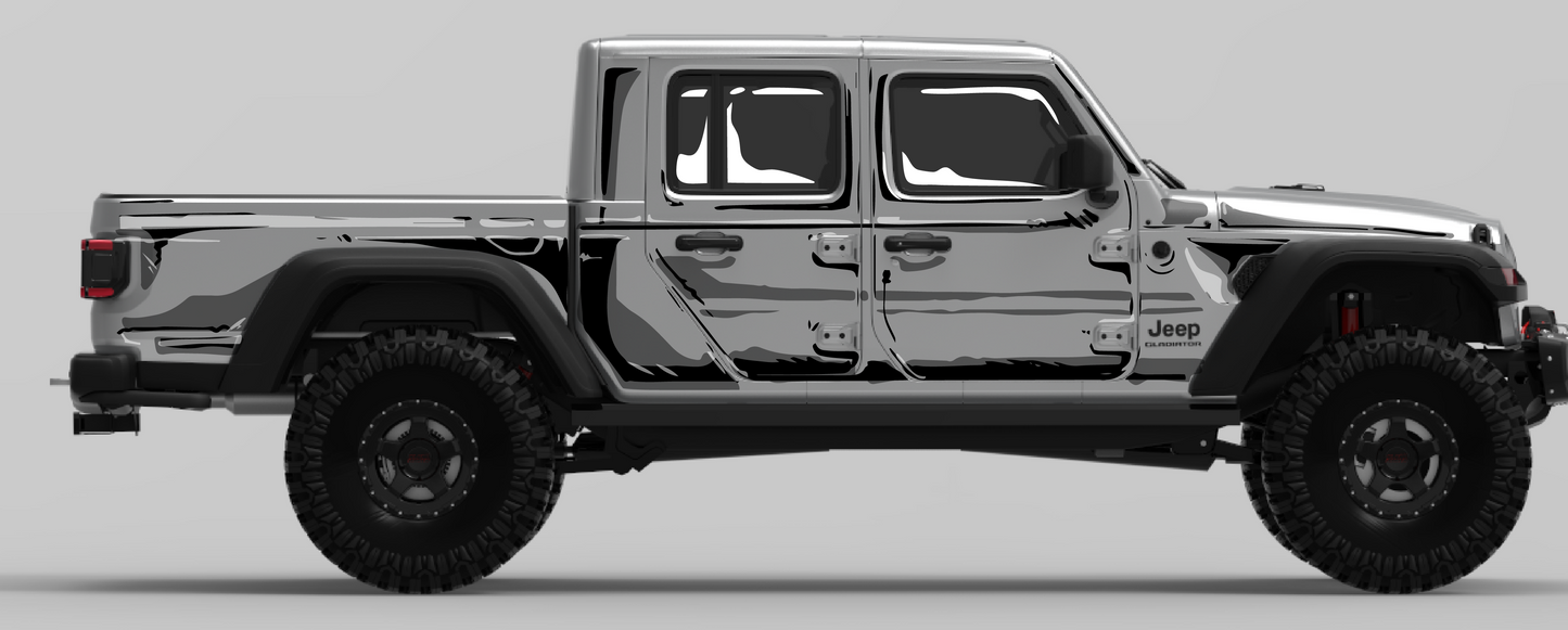 Jeep Gladiator: Comic Style Cel Shading Graphics Kit