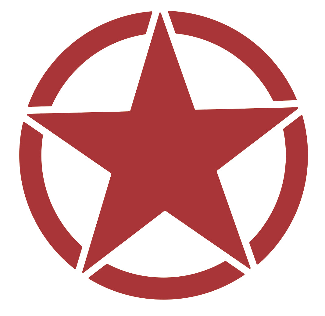 8" Military Star Side Decal Set-Pair- fits Wrangler, Jeep Gladiator and More