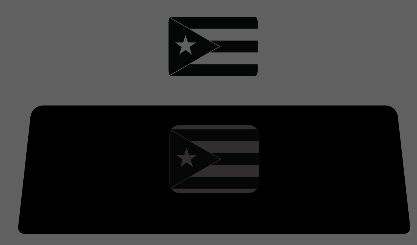 Puerto Rican Flag Cab Slider Window Decal
