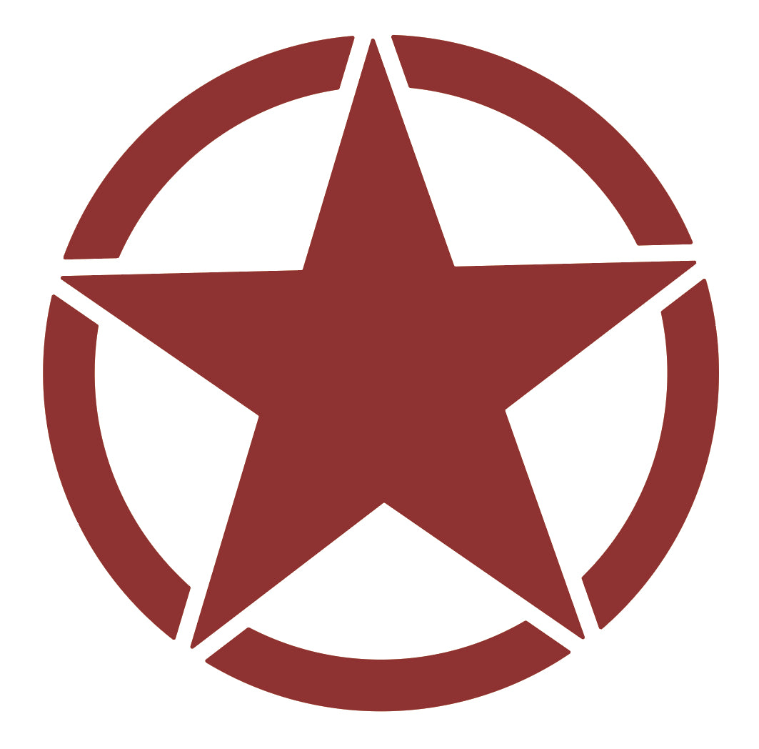 8" Military Star Side Decal Set-Pair- fits Wrangler, Jeep Gladiator and More
