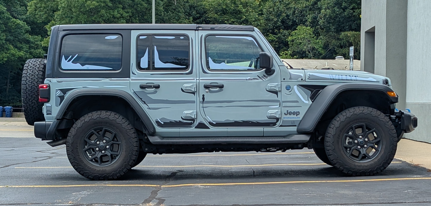Jeep Wrangler JL: Comic Style Cel Shading Graphics Kit