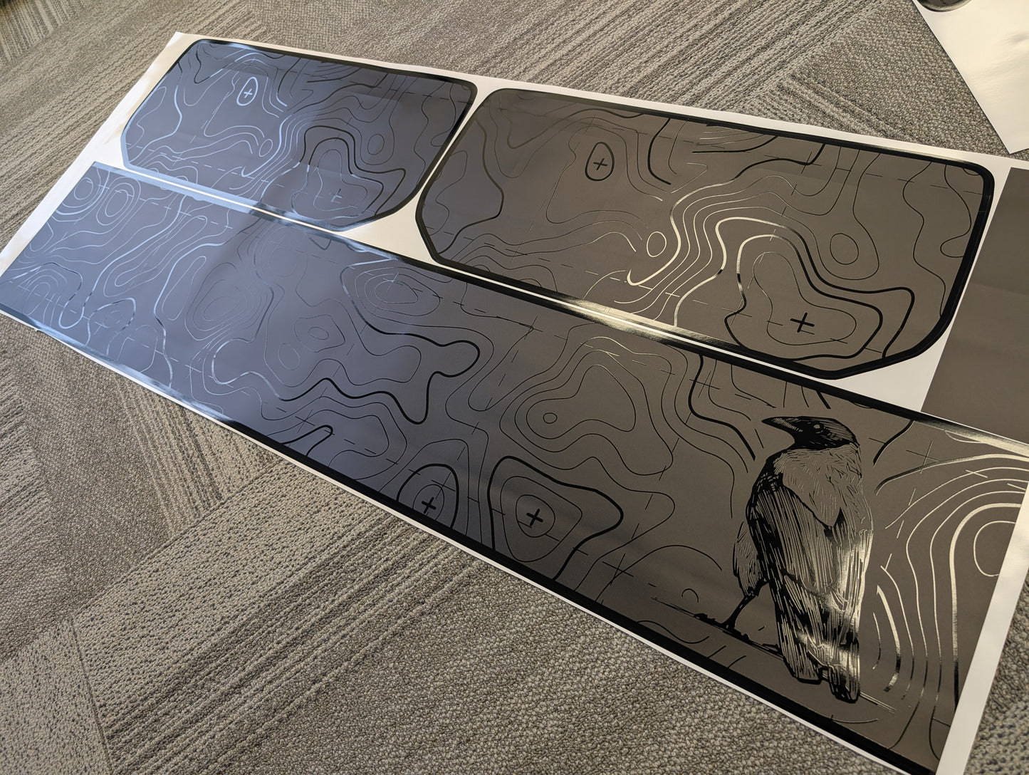 Custom Designed Blackout tailgate decal set- fits 2020 and newer Jeep Gladiator