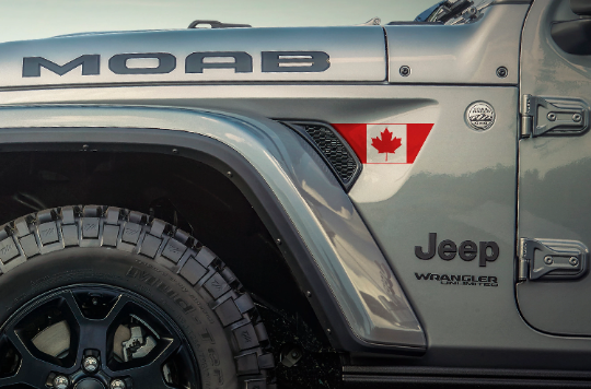 Canadian Flag Decal Accessories-Fits Jeep Wrangler JL & Gladiator Fender Vent