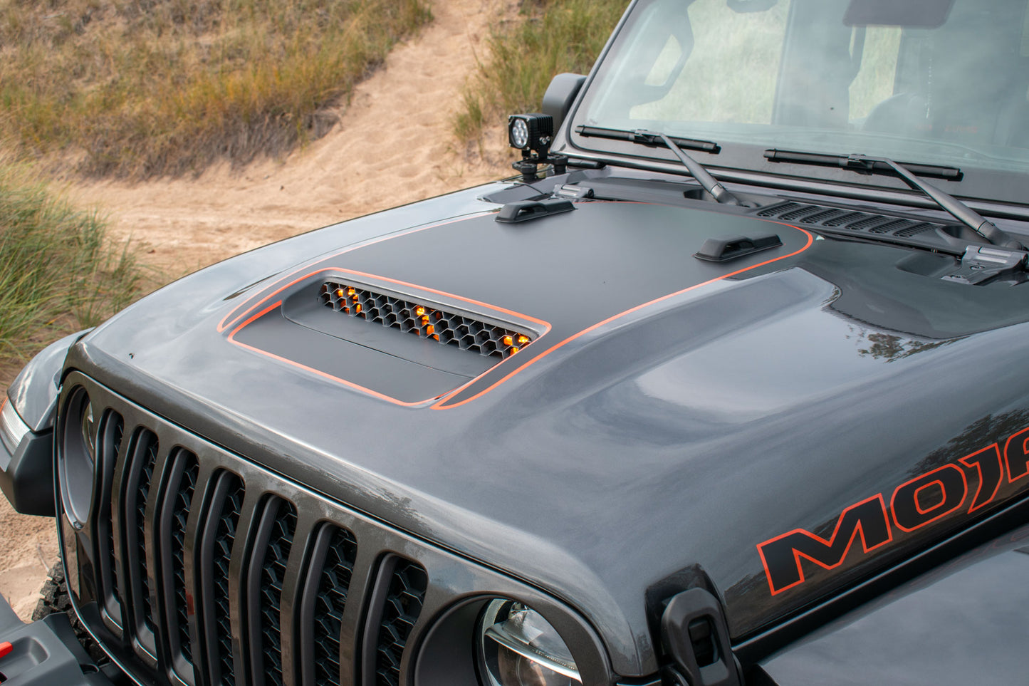 Color Line Mojave/392 Blackout Hood Decal- Fits Jeep Wrangler & Gladiator JL Hood Decal 2-Layer Decal