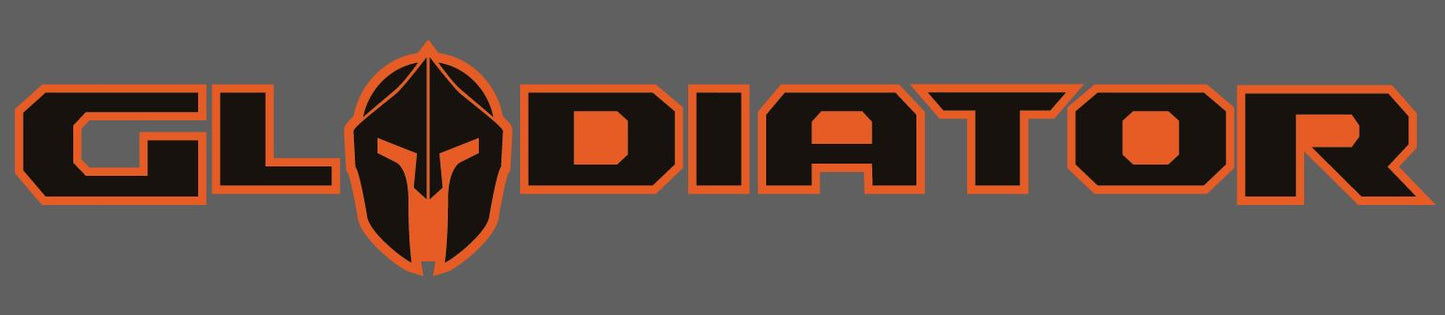 Gladiator Color Line Logo Badge Blackout 2-Layer Decal- Fits Jeep Gladiator Decal-Pair