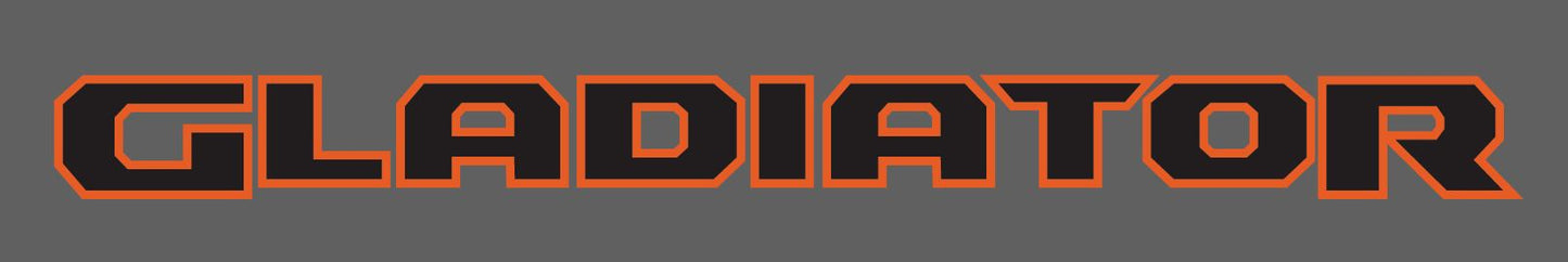 Gladiator Color Line Logo Badge Blackout 2-Layer Decal- Fits Jeep Gladiator Decal-Pair