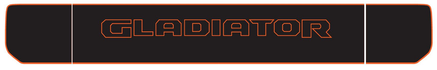 Custom Designed Blackout tailgate decal set- fits 2020 and newer Jeep Gladiator