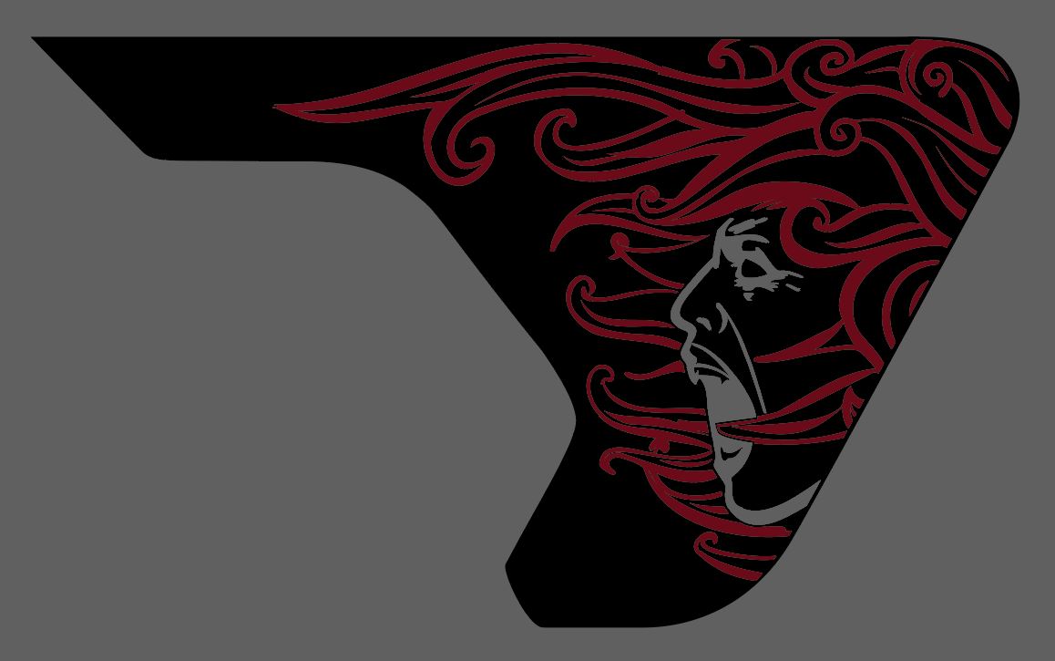 Two Tone Vinyl Banshee Fender Vent Decal Jeep Wrangler Gladiator
