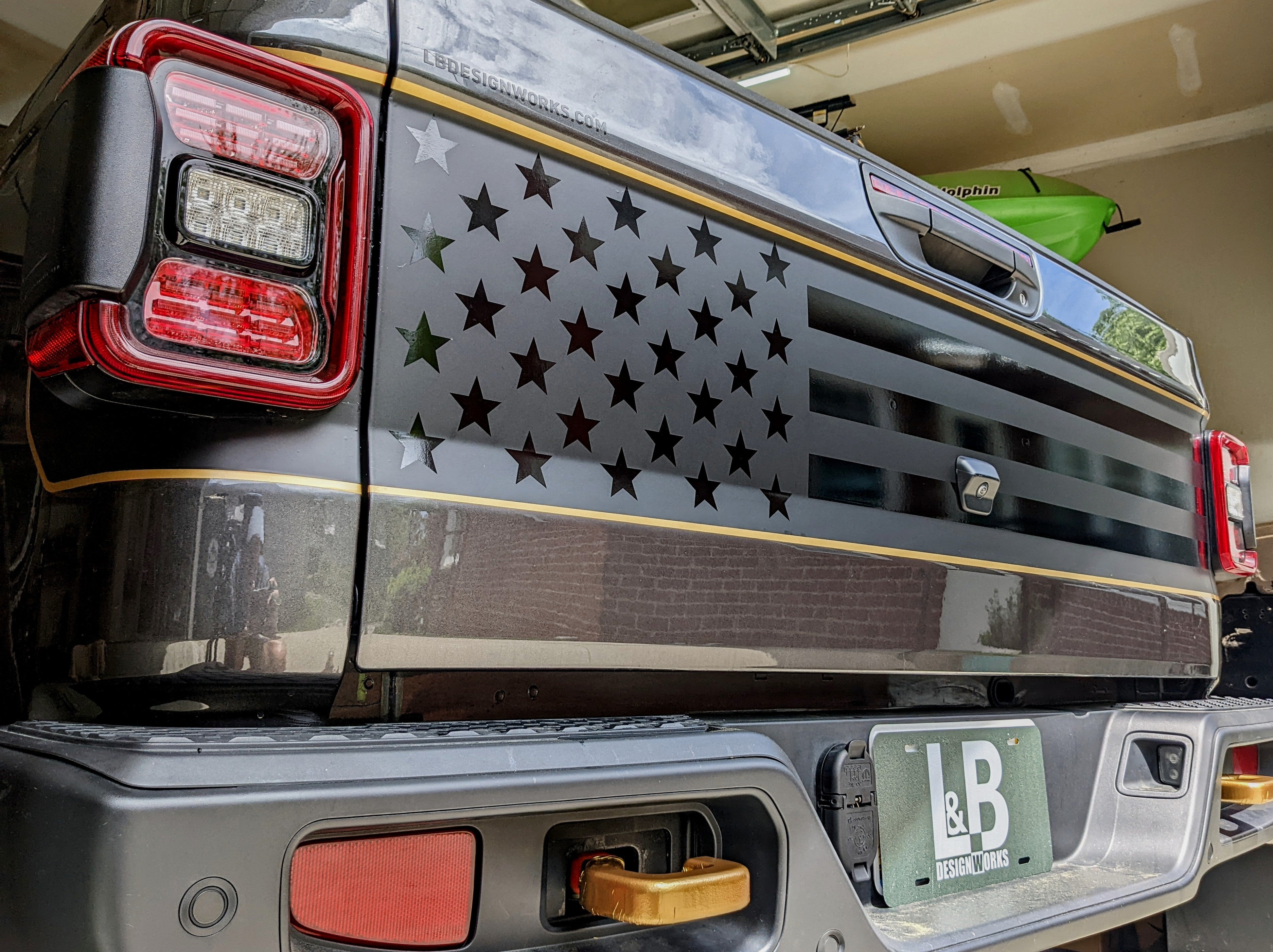 thumbnail image 2 of Rocky Mountain Graphics American Flag Tailgate Letters For 2018 Ford Raptor – Vinyl Decals 2 of 6