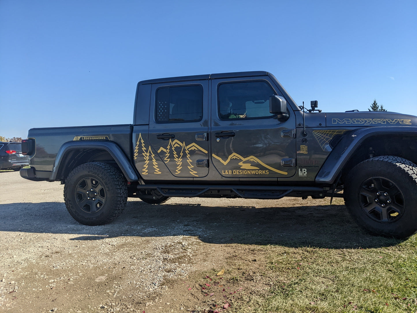 Jeep Side Mountain Forest Decal Set- Fits Jeep Wrangler & Gladiator JL Side Decal-Pair (6 Pieces)