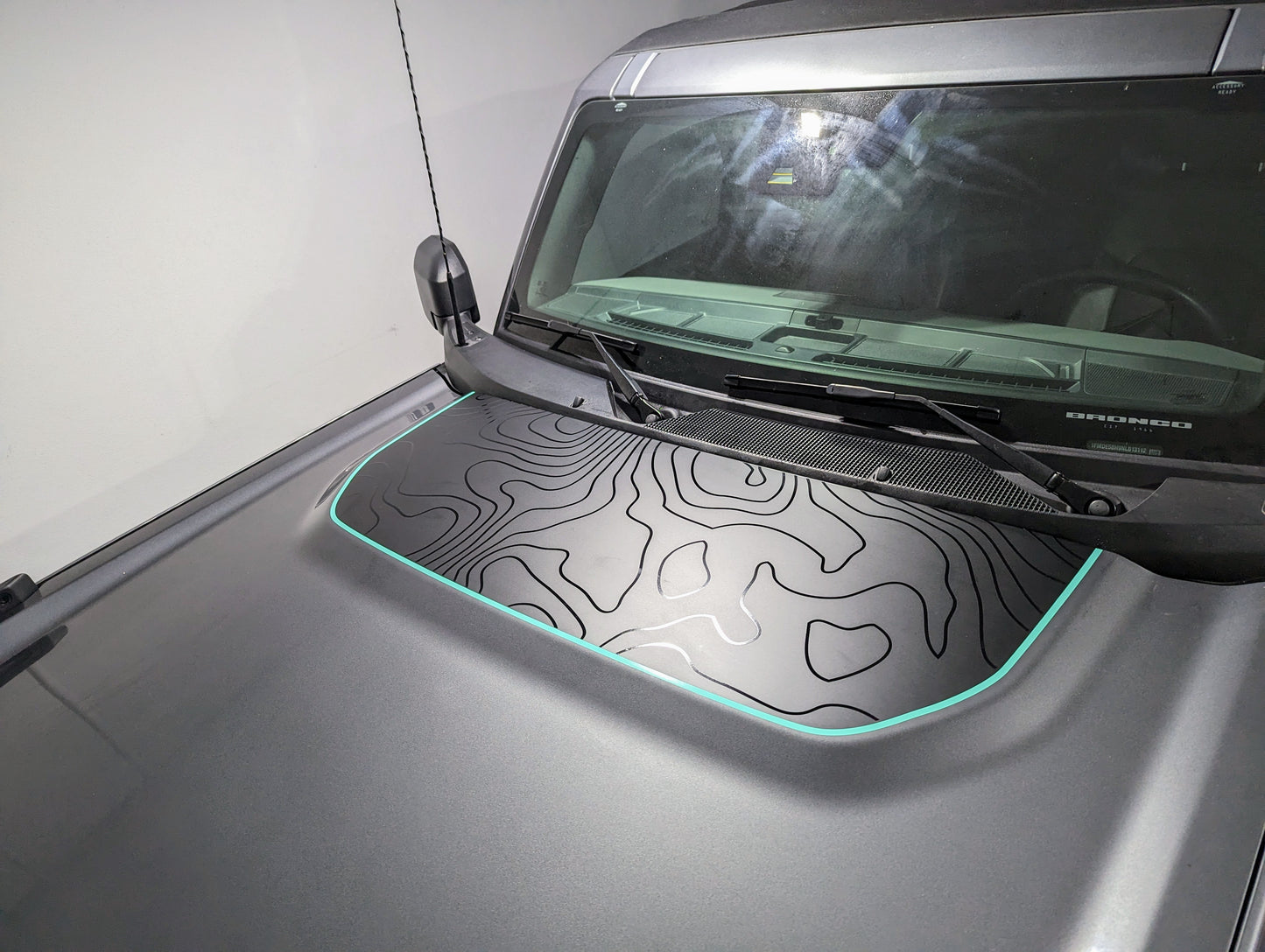 Bronco Topographical 3-Layer Hood Decal- Fits 2021+ Ford Bronco Hood Decal (3 Pieces)
