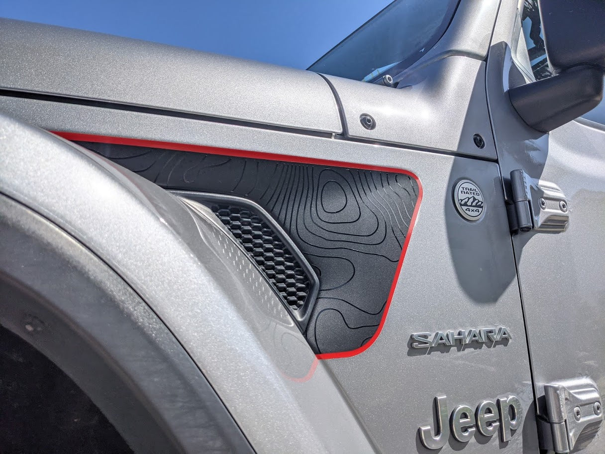 JL Wrangler with Topographic Vent Decal