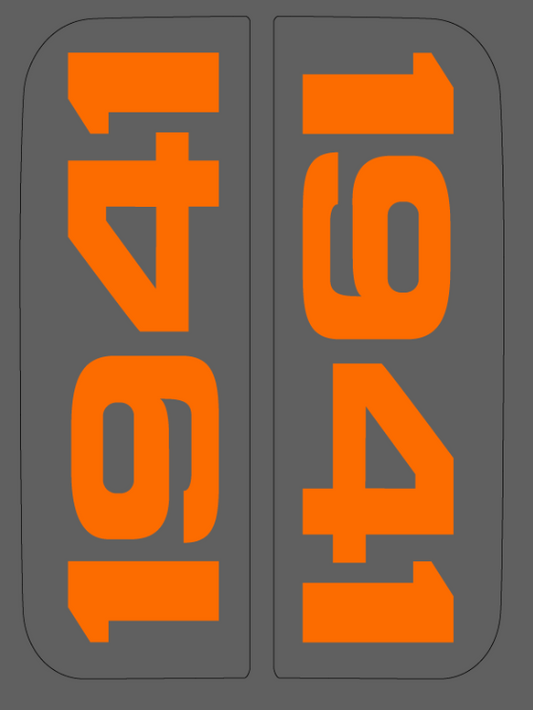 1941 Window Decal- Fits Jeep Wrangler & Gladiator Rear Door Window-Pair