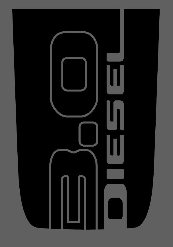 Diesel 3.0 Hood Decal Fits 2018+ Jeep Wrangler 2020+ Gladiator Hood Decal