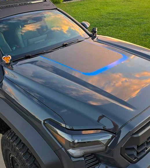 2024+ Tacoma Topographical Single-Layer Printed Hood Decal- Fits Toyota Tacoma Hood Decal