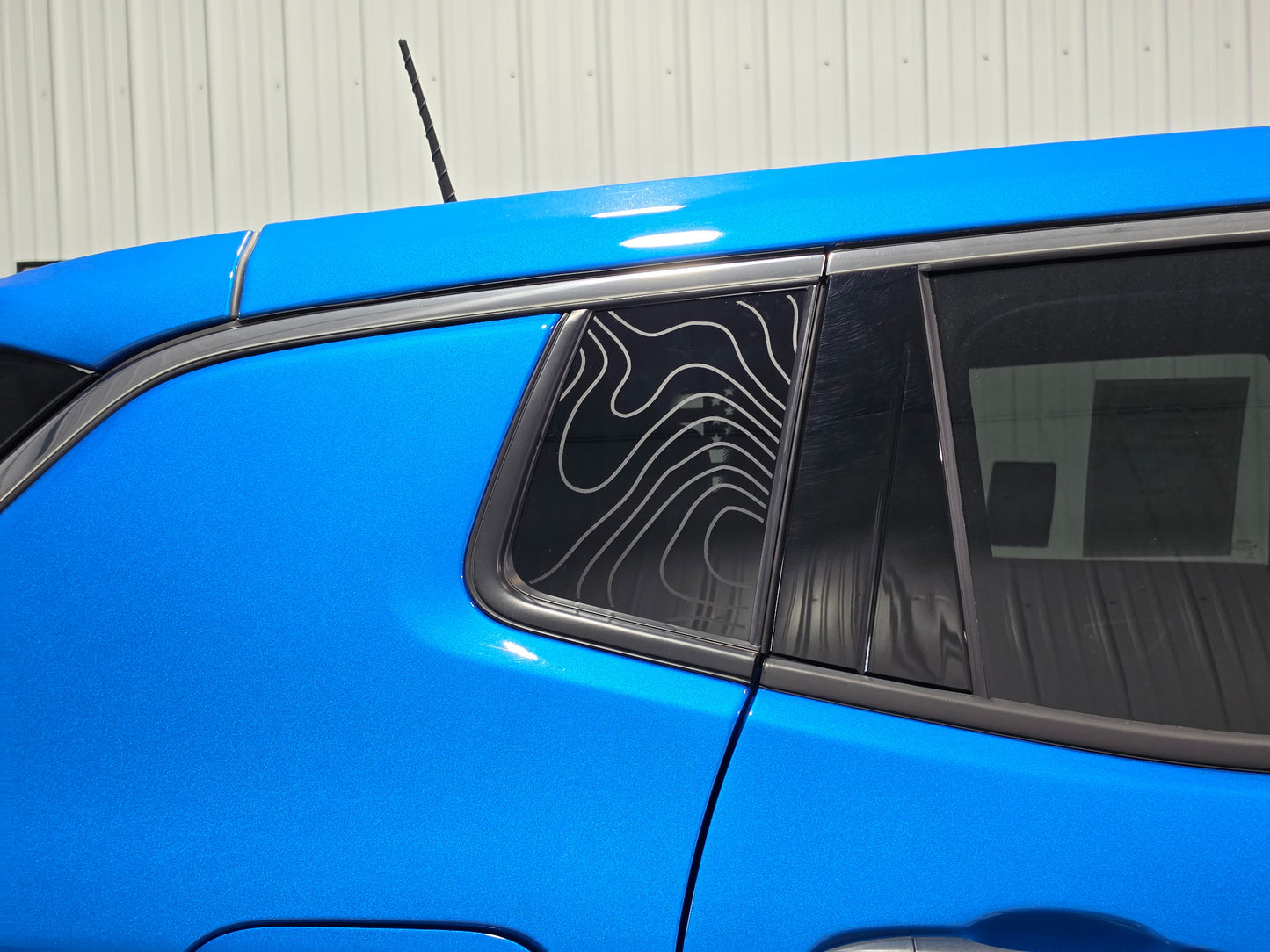 Topographic Rear Window Decal Pair - Fits 2nd Generation Jeep Compass