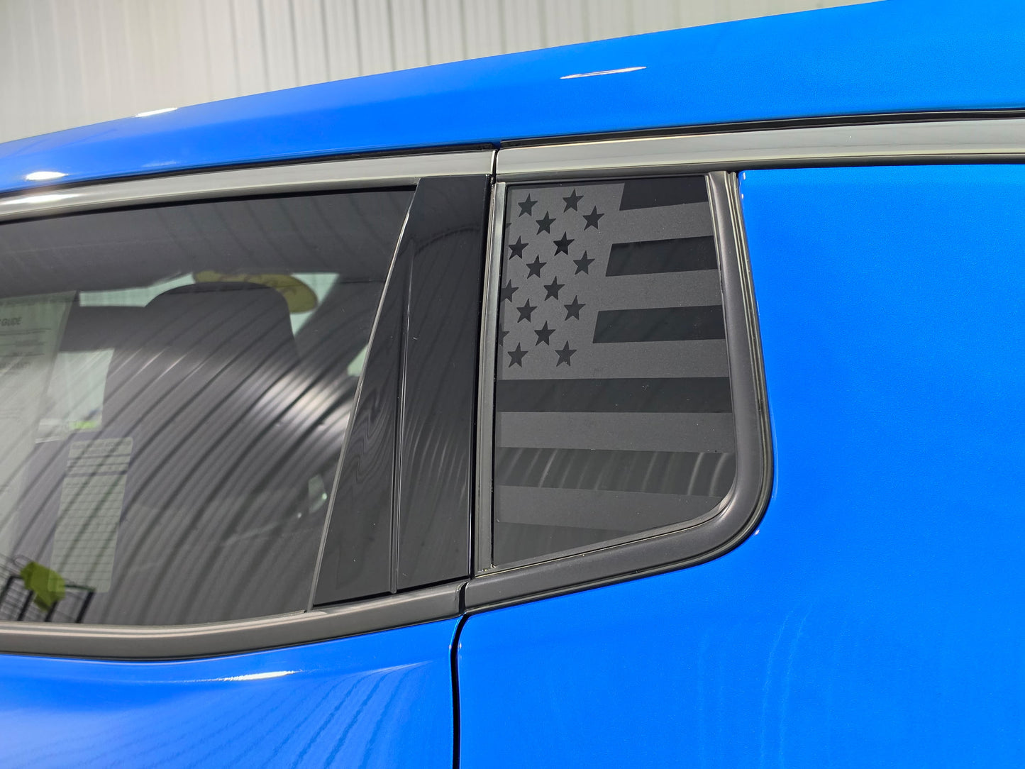 American Flag Rear Window Decal Pair - Fits 2nd Generation Jeep Compass