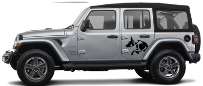 Doberman Dog Side Door Decal- Fits Jeep Wrangler & Gladiator JL Side Door Decal-Pair