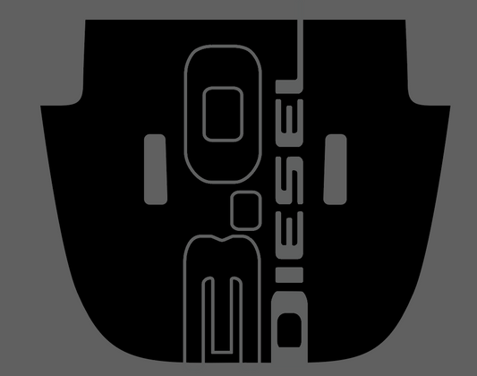 Full Diesel 3.0 Hood Decal Fits 2018+ Jeep Wrangler 2020+ Gladiator Hood Decal