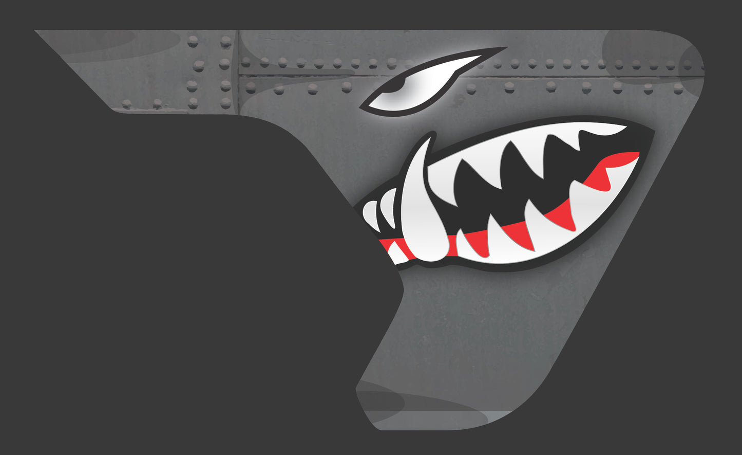 A-10 Warthog Inspired Nose Art Decal- Fender Vent Decal- Fits Jeep Wrangler JL and Gladiator- Military- Vintage Art