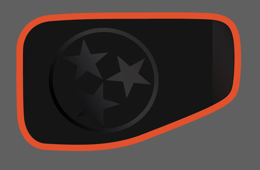 Tennessee Flag Color Line Rubicon Mojave Style Blackout Decal- Fits Jeep Gladiator Gas Door
