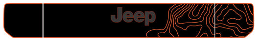 Color Line Accent Topographic Tailgate Decal- Red Line Rubicon Blackout tailgate decal set- fits 2020 and newer Jeep Gladiator