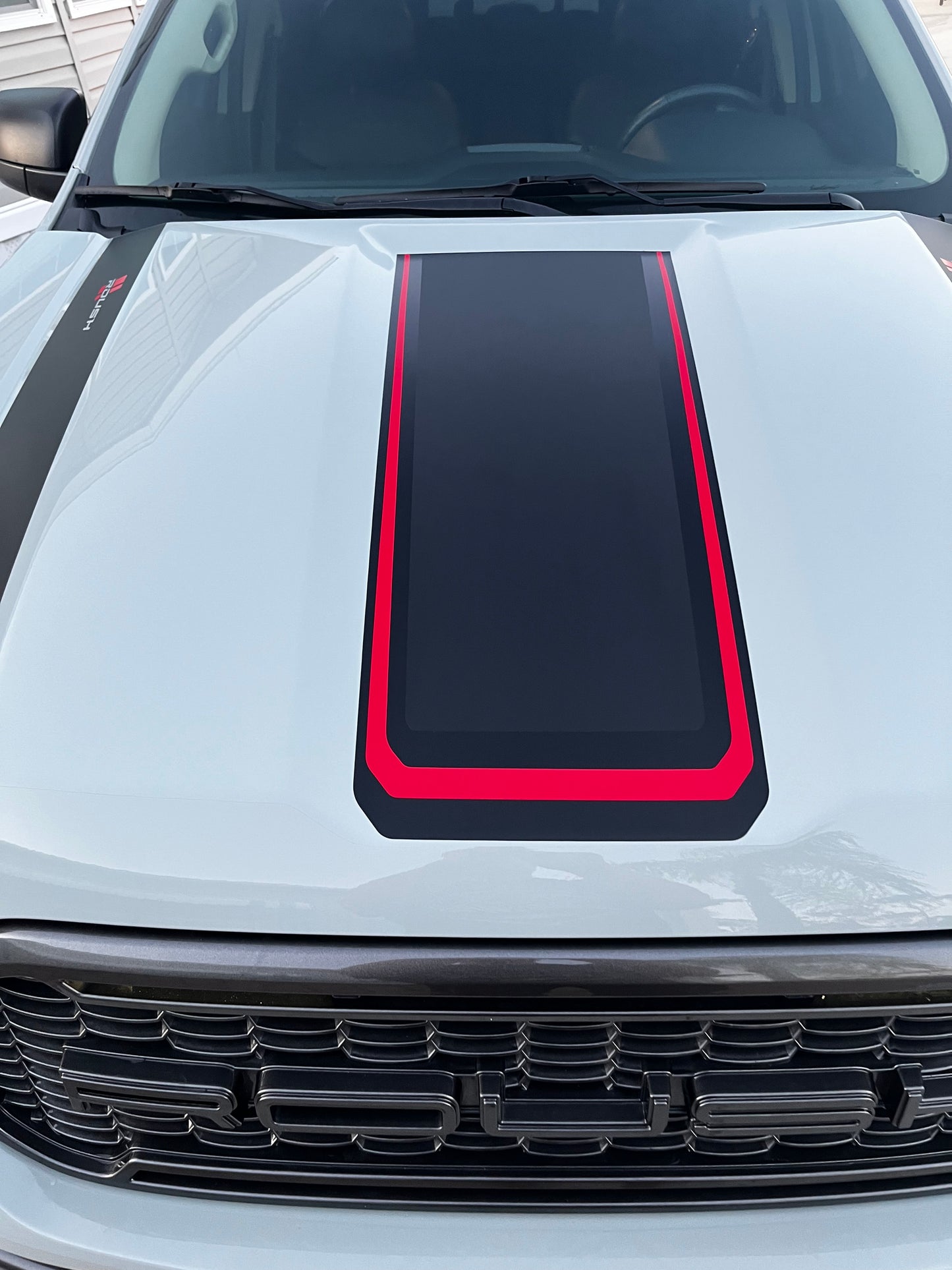 Ford Ranger Mach 1 Inspired Hood Decal- 3 Layer Decal (3 Pieces)