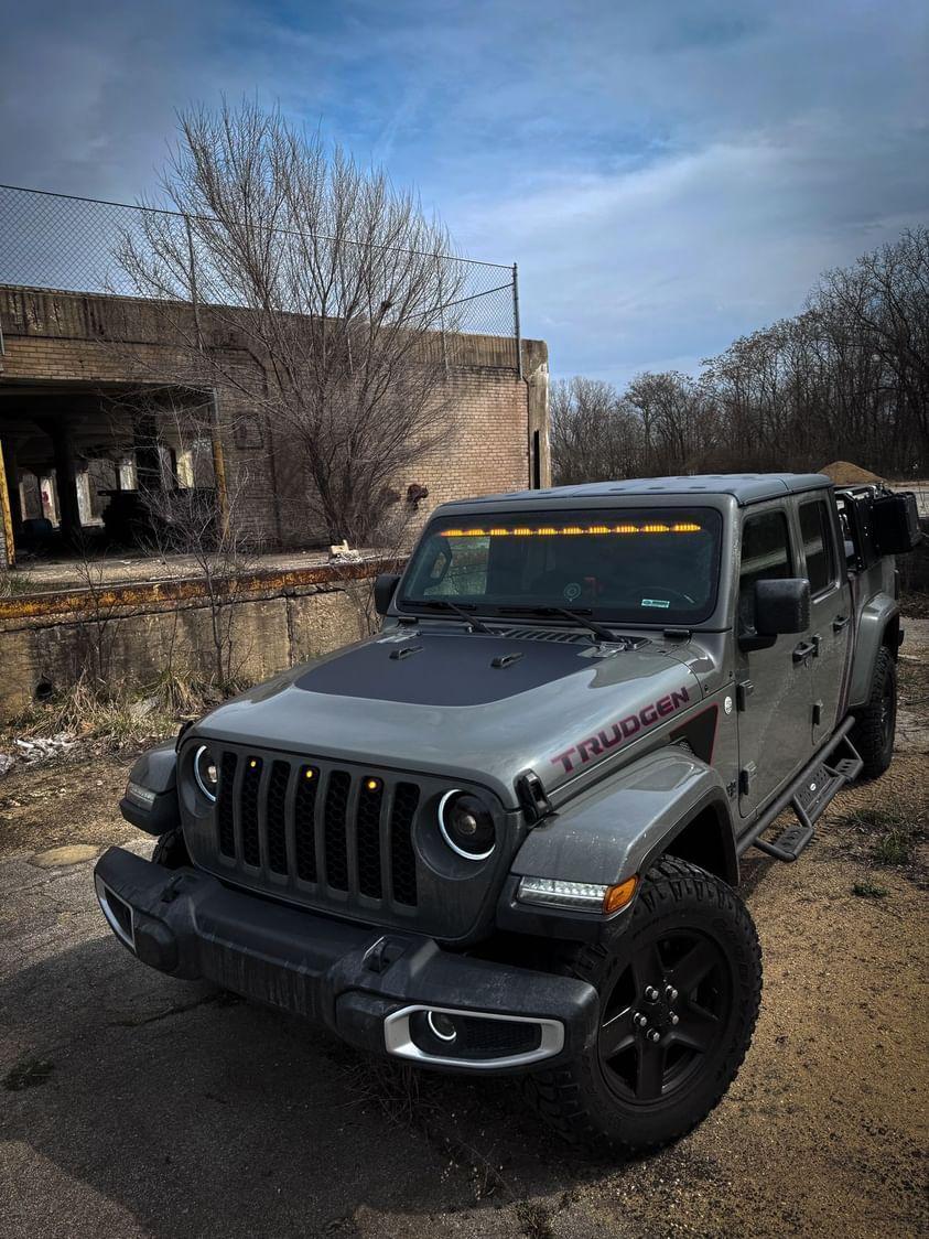 Full Color Line Rubicon Blackout Hood Decal- Fits Jeep Wrangler & Gladiator JL Hood Decal Printed Single Layer Decal