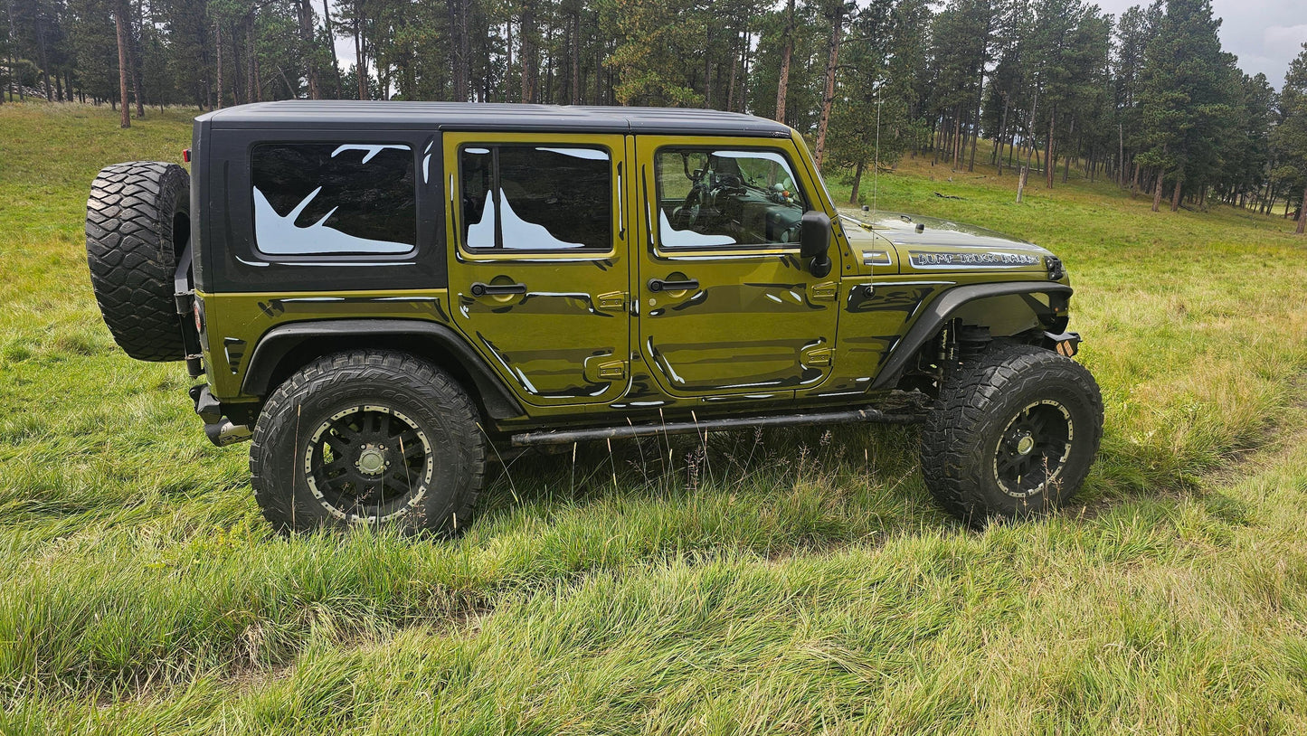 Jeep Wrangler JK: Comic Style Cel Shading Sketch  Graphics Kit