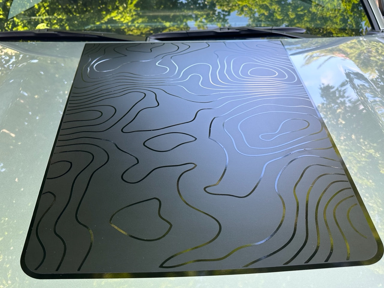 Tacoma Topographical 3-Layer Hood Decal- Fits Toyota Tacoma Hood Decal (3 Pieces)