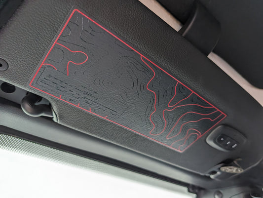 Printed Topographical Warning Label Decal Set-Pair- fits 2007-2018 Wrangler JK