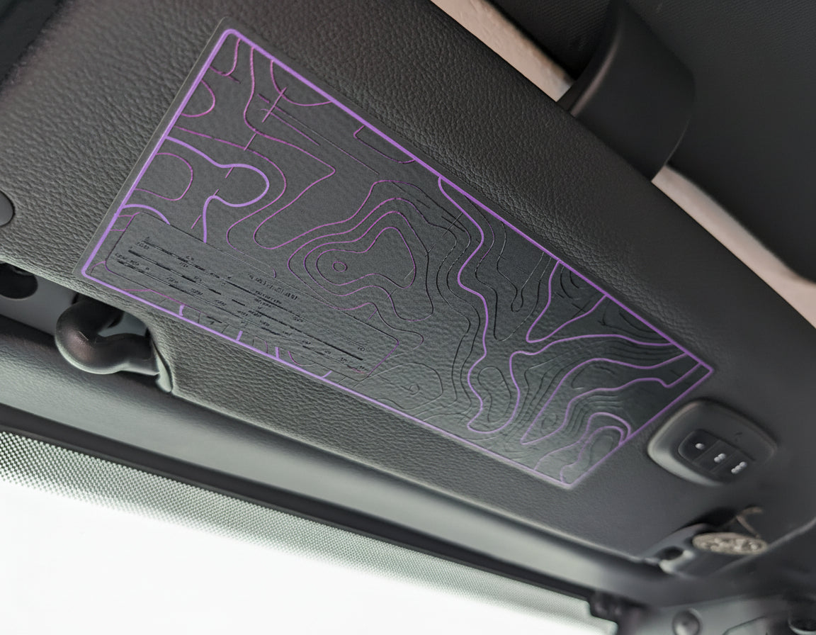 Printed Topographical Warning Label Decal Set-Pair- fits Wrangler JL & Jeep Gladiator JT 2024