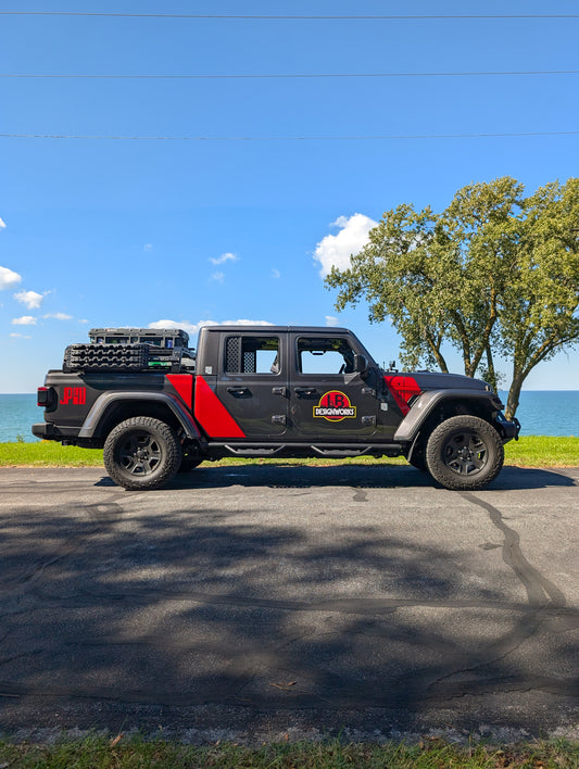 Jeep Gladiator Jurassic JP Decal Set- Dinosaur - fits Jeep Gladiator