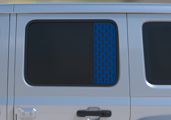 Perforated Window Design Decal- Fits Jeep Wrangler  & Gladiator Window Decal Pair