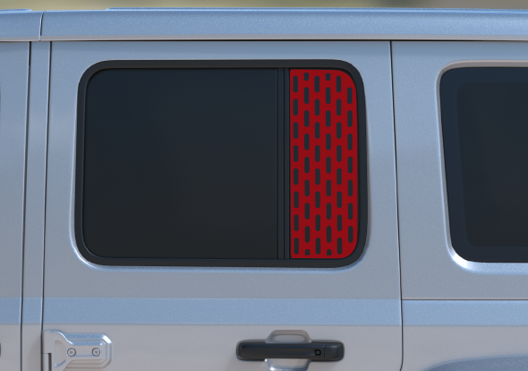 Perforated Window Design Decal- Fits Jeep Wrangler  & Gladiator Window Decal Pair