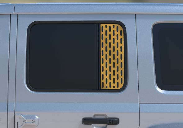 Perforated Window Design Decal- Fits Jeep Wrangler  & Gladiator Window Decal Pair