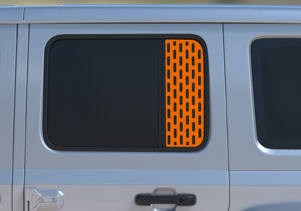 Perforated Window Design Decal- Fits Jeep Wrangler  & Gladiator Window Decal Pair